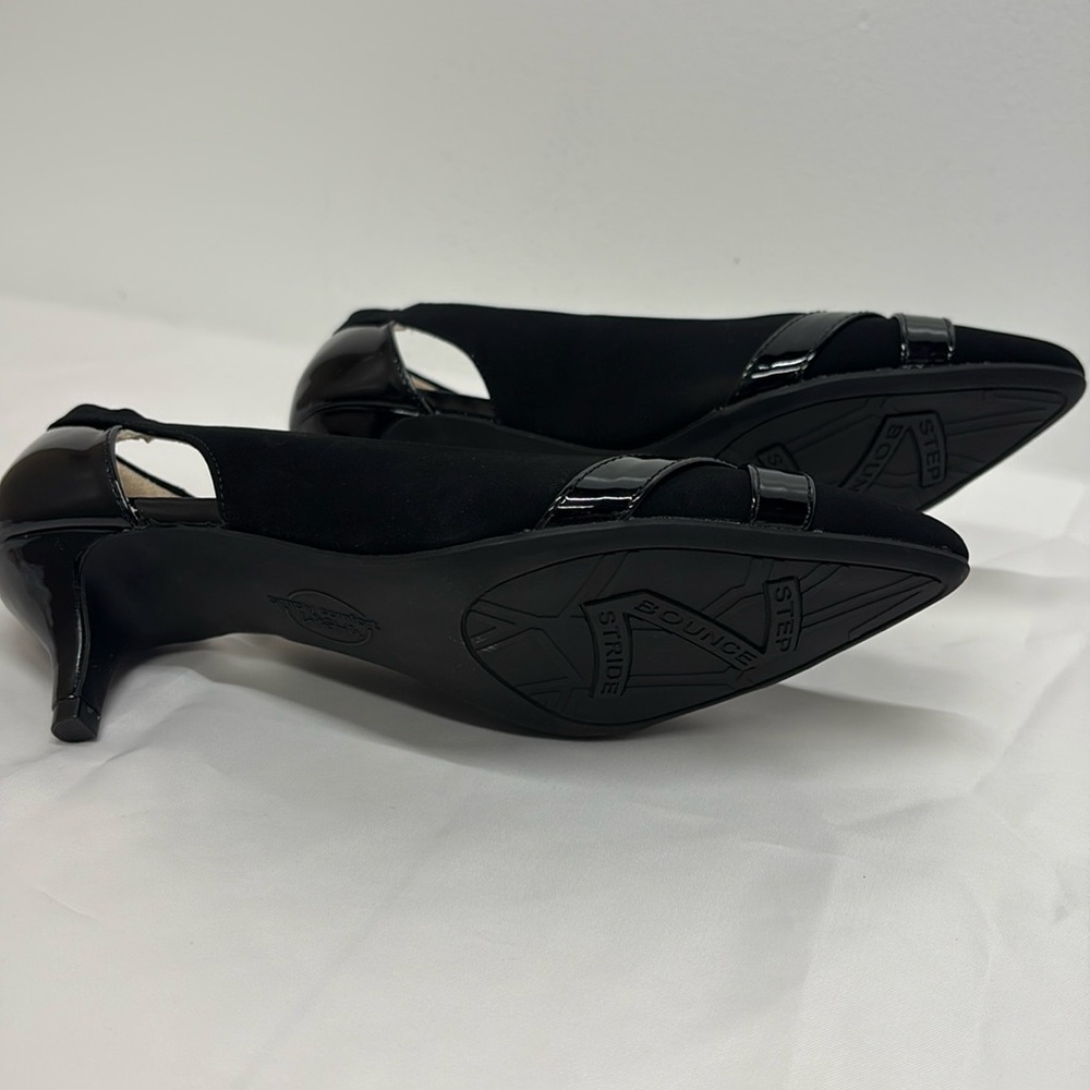 Women Simply Comfort glam Elegant Pumps shoes Size 7.5 New suede heels in black - Picture 6 of 7